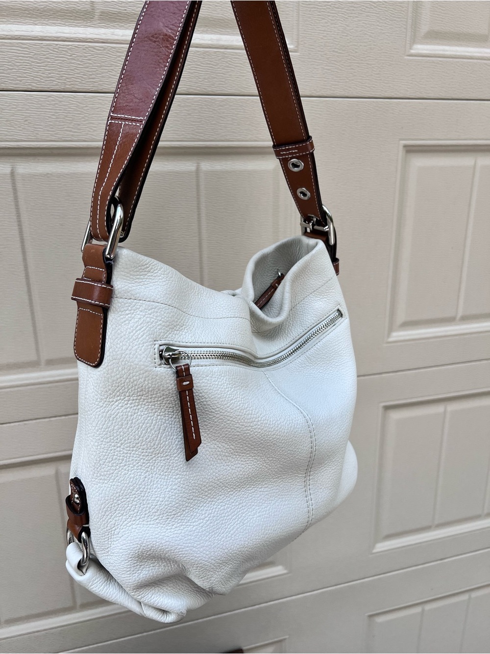 Vintage COACH SoHo White Pebbled Shoulder Bag - Picture 5 of 16